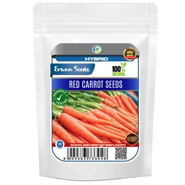 Erwon Hybrids Red Carrot Seeds of healthy plants From sansar green