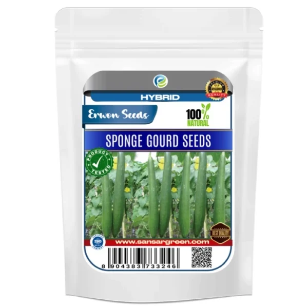 Erwon Sponge Gourd Seeds Best quality seeds for healthy plants From Sansar Green