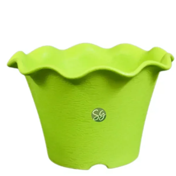 Sansar Green Green Blossom Plastic Pot