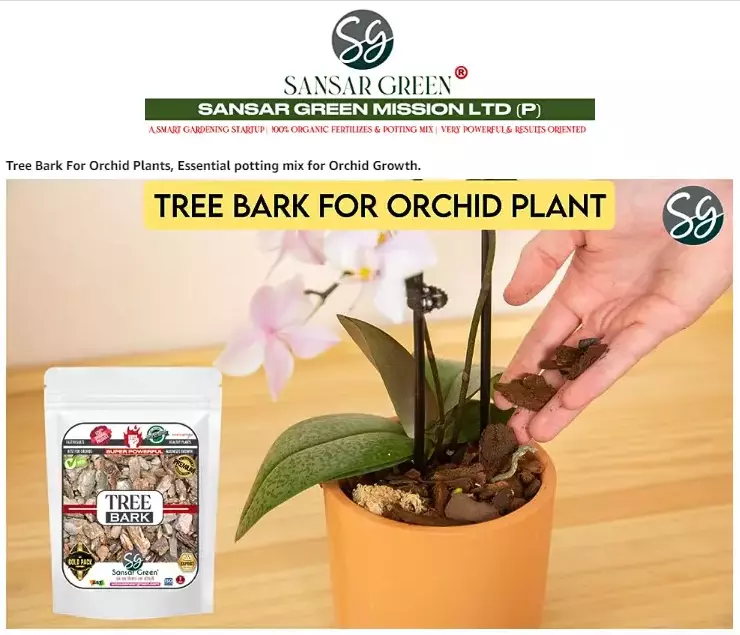 Sansar Green Tree Bark for Orchid Plant