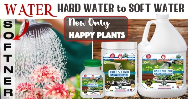 Hard water softener for plants
