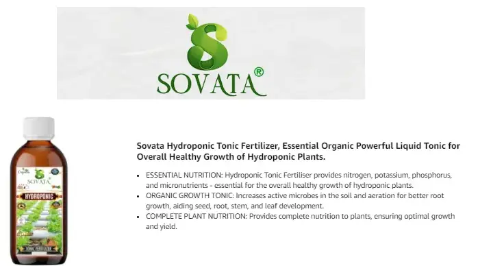 Sovata Hydroponic Tonic Liquid Fertilizer